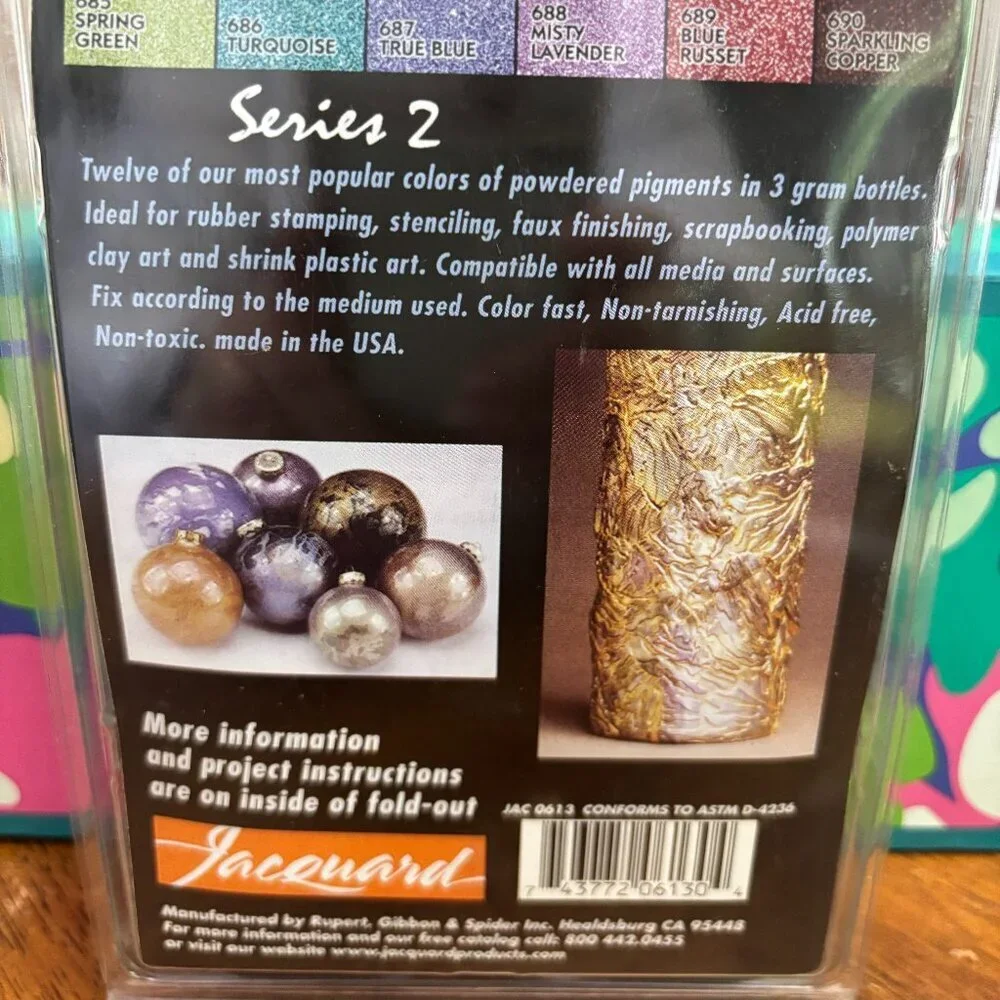 NEW Jacquard Pearl Ex Series 2 Powdered Pigments 12 New Unopened Jars